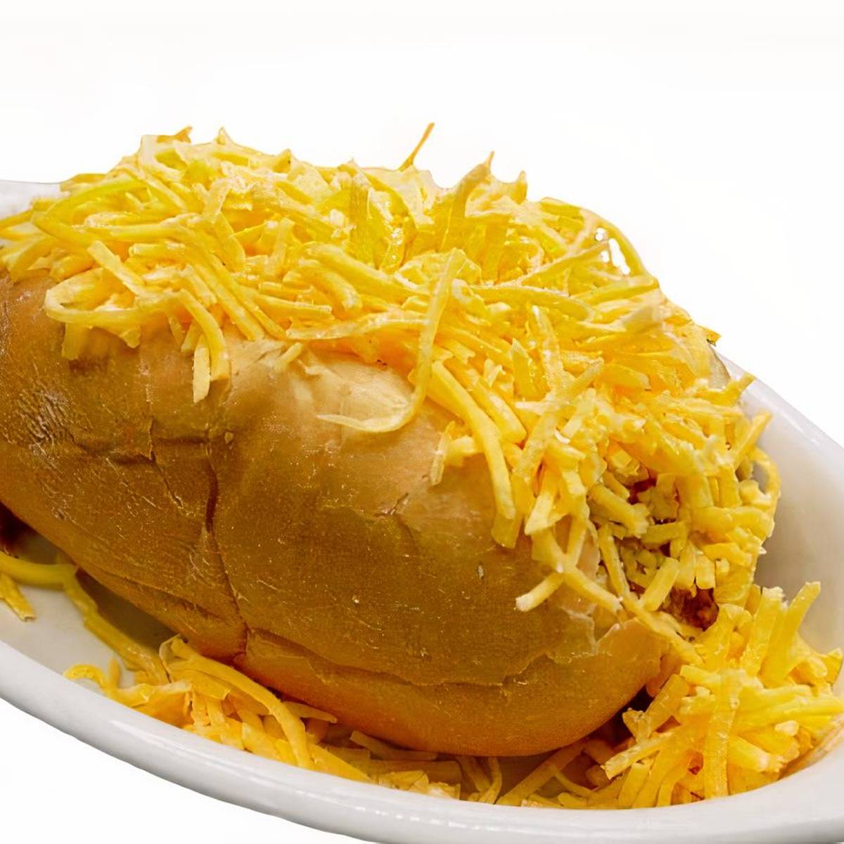 Chili Cheese Bun (Bun, Chili, Cheese, Mustard, & Onion)