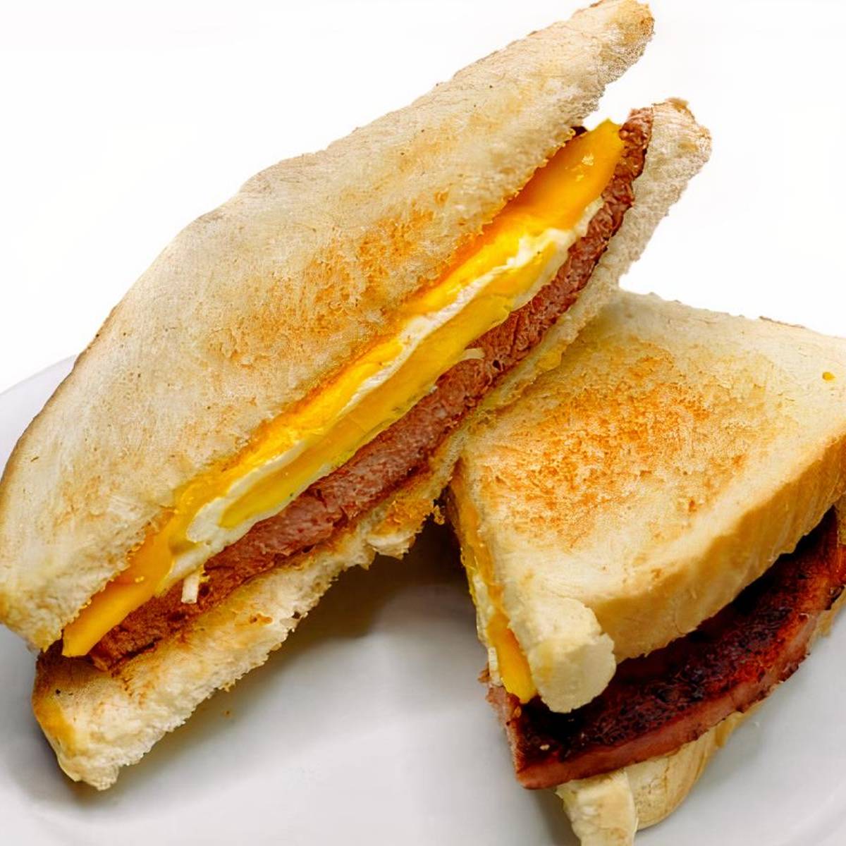 Fried Bologna Egg & Cheese Sandwich