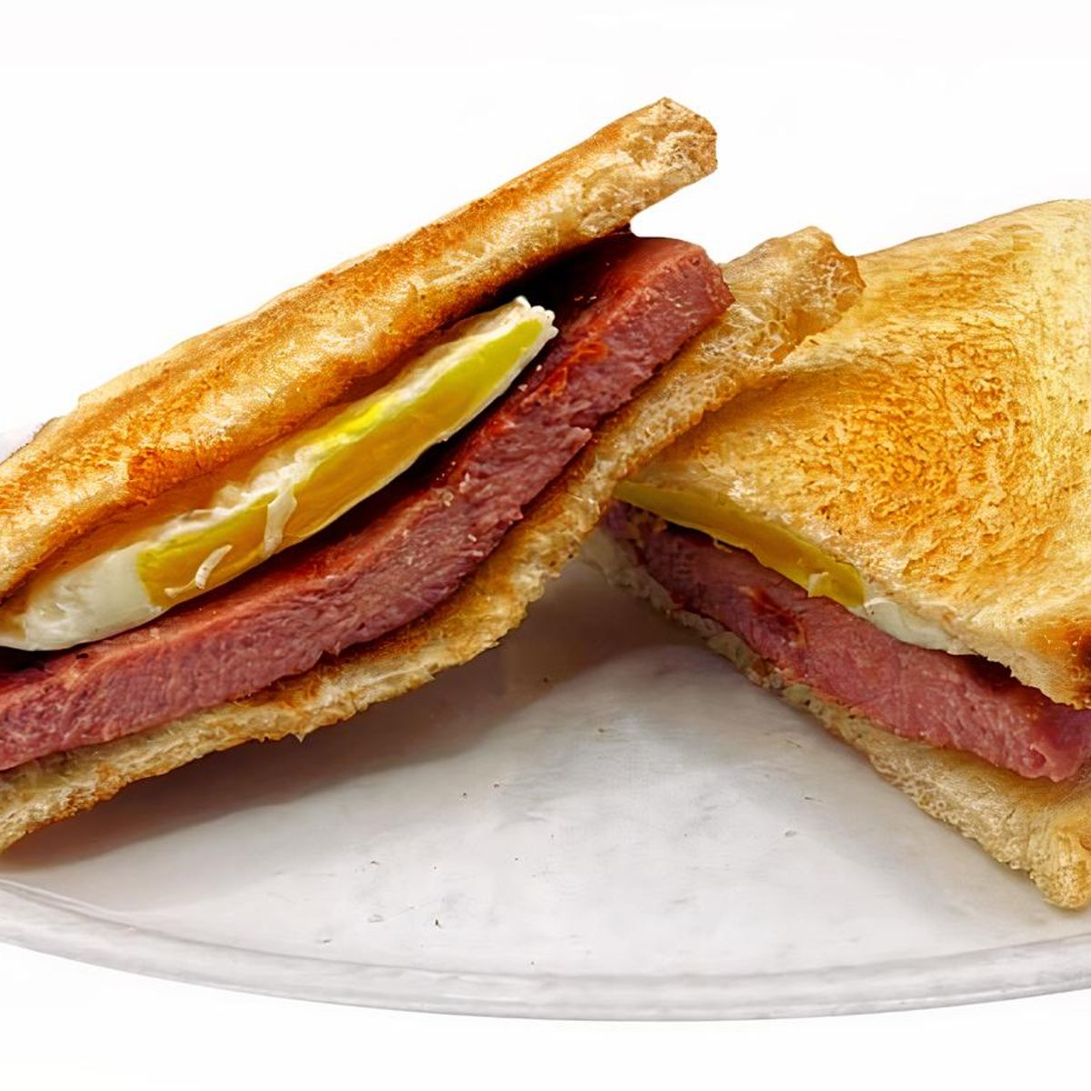 Fried Bologna & Egg Sandwich